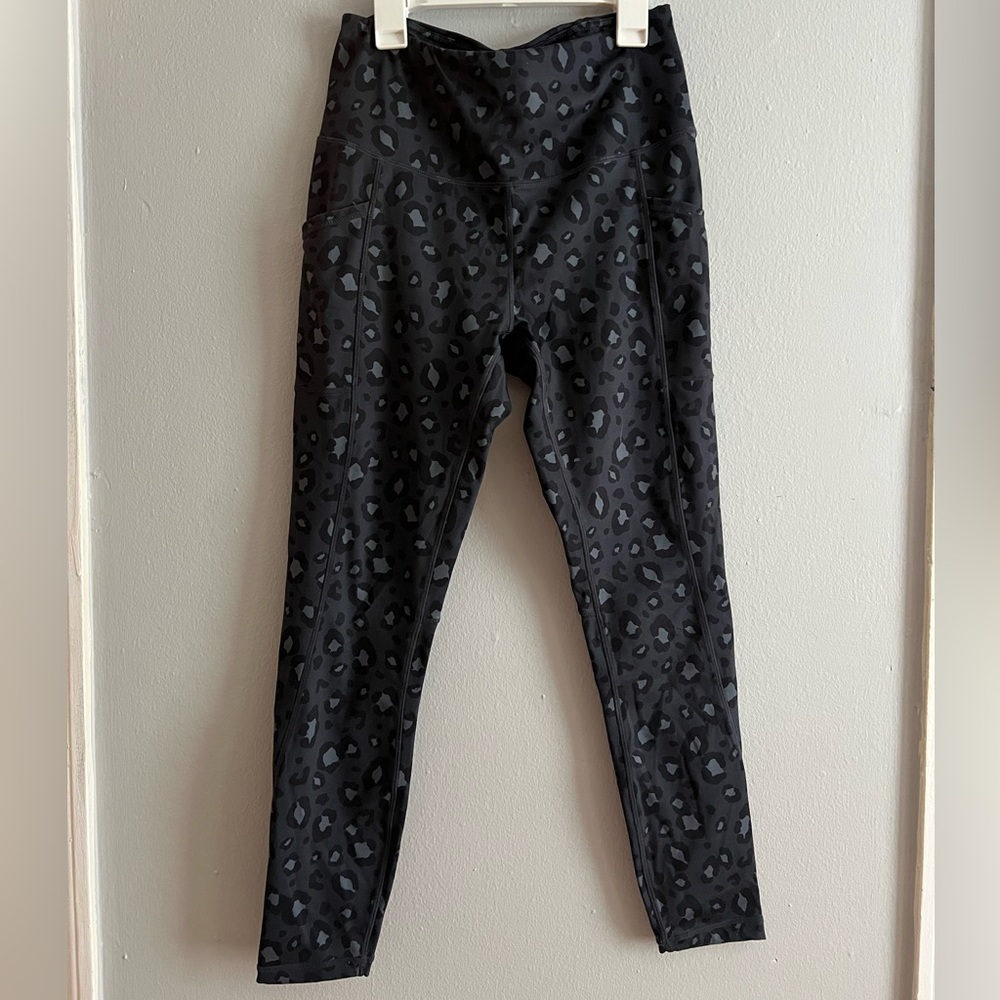 Reebok Black Leopard Print Leggings